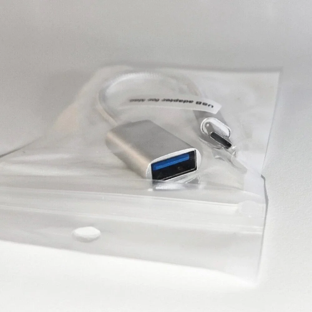 USB Adapter for MAC- Female USB Port with USB-C Male End White 6